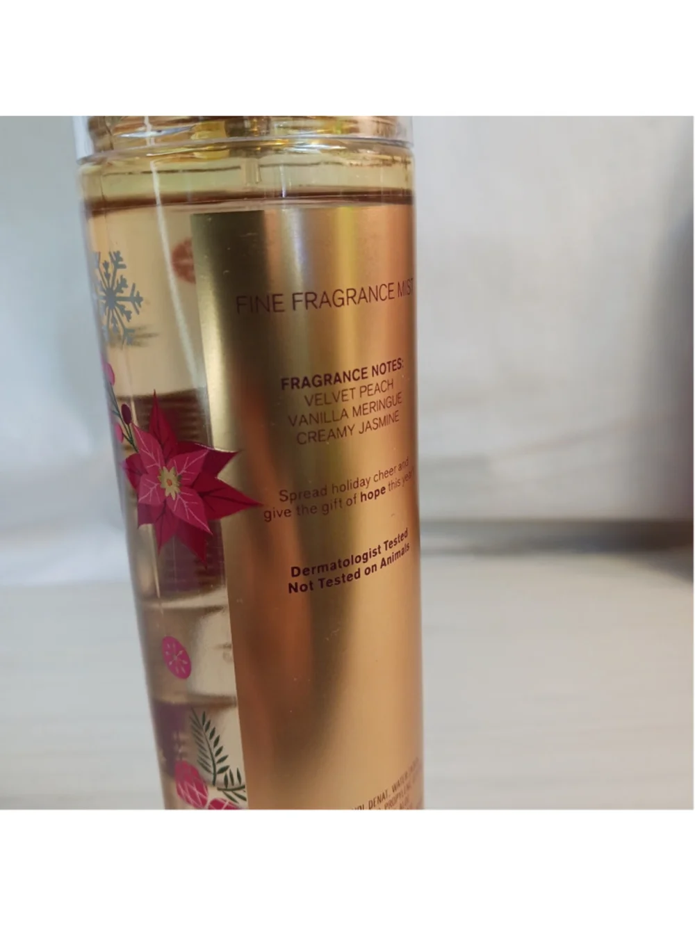 BATH & BODY WORKS HOPE WINTER PEACH MARSHMALLOW BODY MIST SPRAY 8 FL OZ